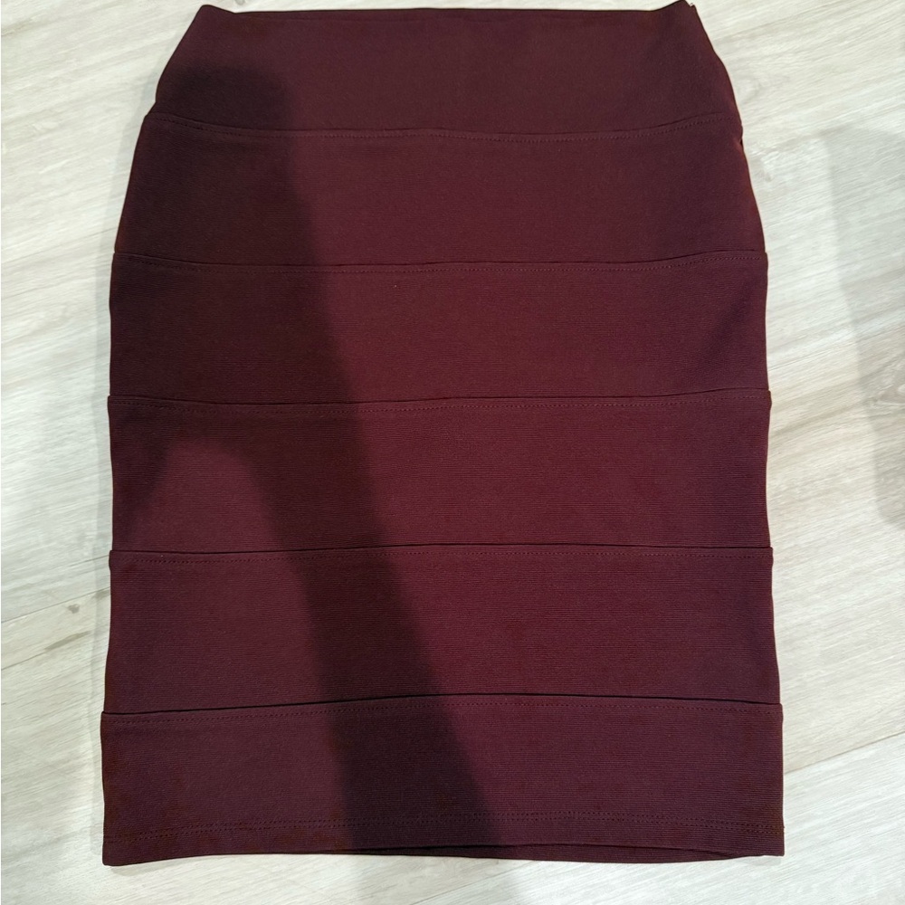 Charlotte Russe Deep Red Pencil Skirt